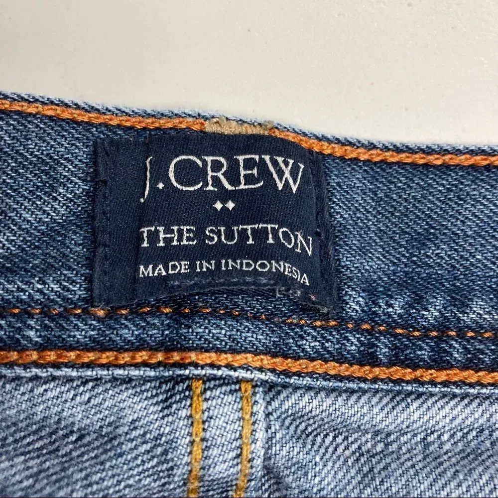 J. CREW, The Sutton Men’s Jeans, blue, 34/27.5, Blue, zipper‎ and button closure